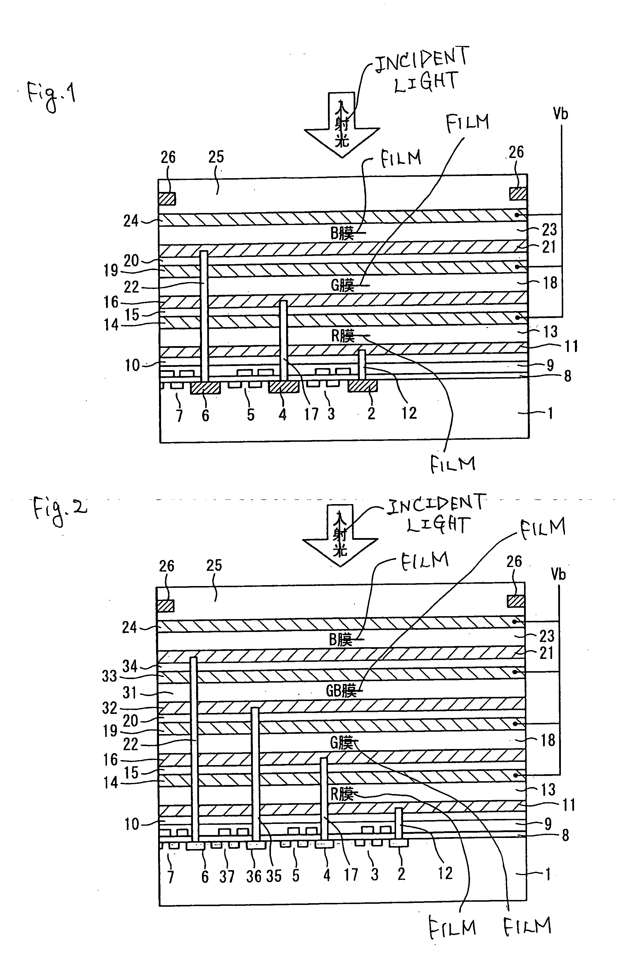 Photoelectric converting film stack type solid-state image pickup device