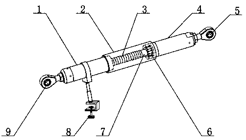 Unidirectionally adjustable canopy pull rod and use method