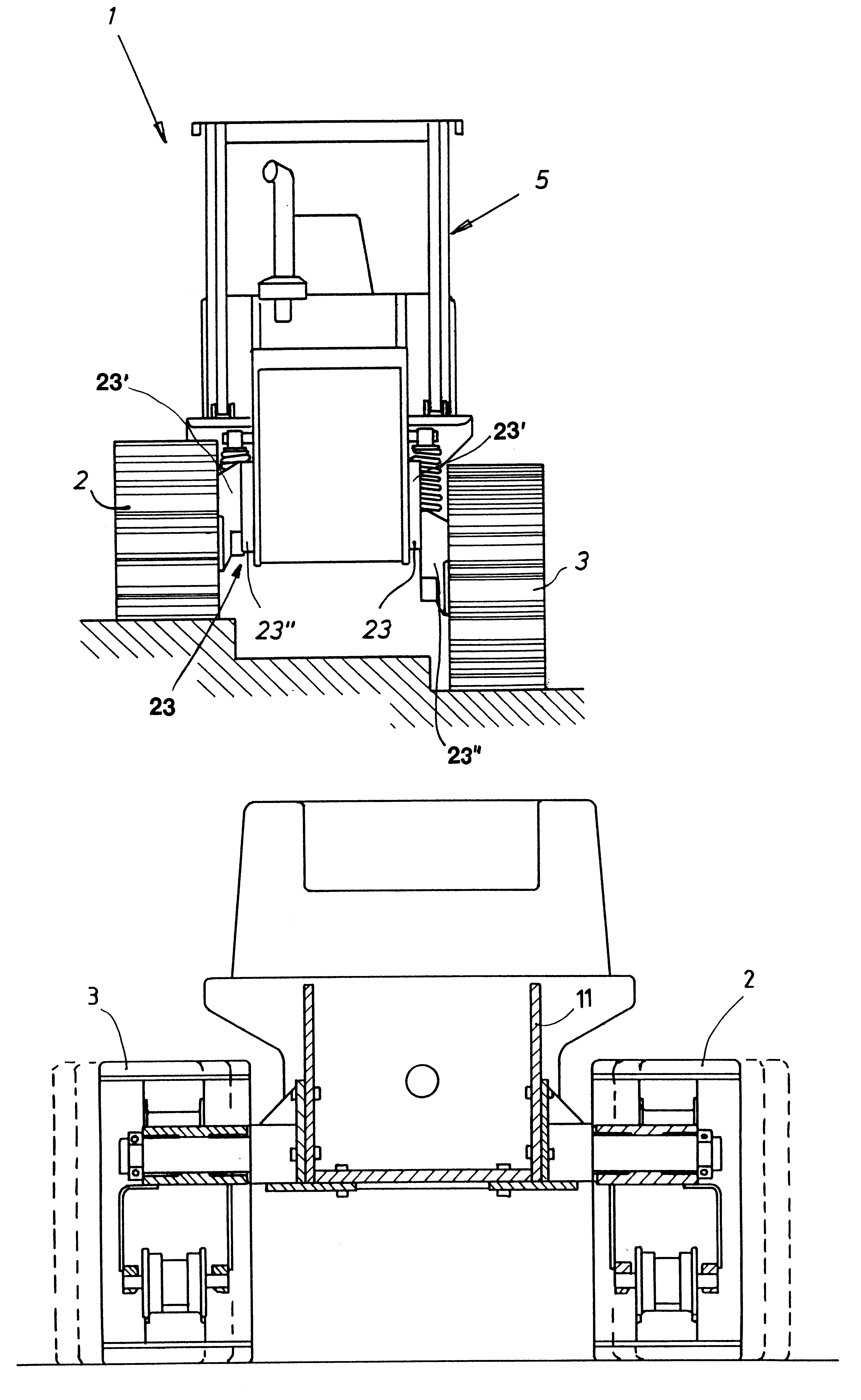 Crawler or tracked vehicle having pivotable tracks