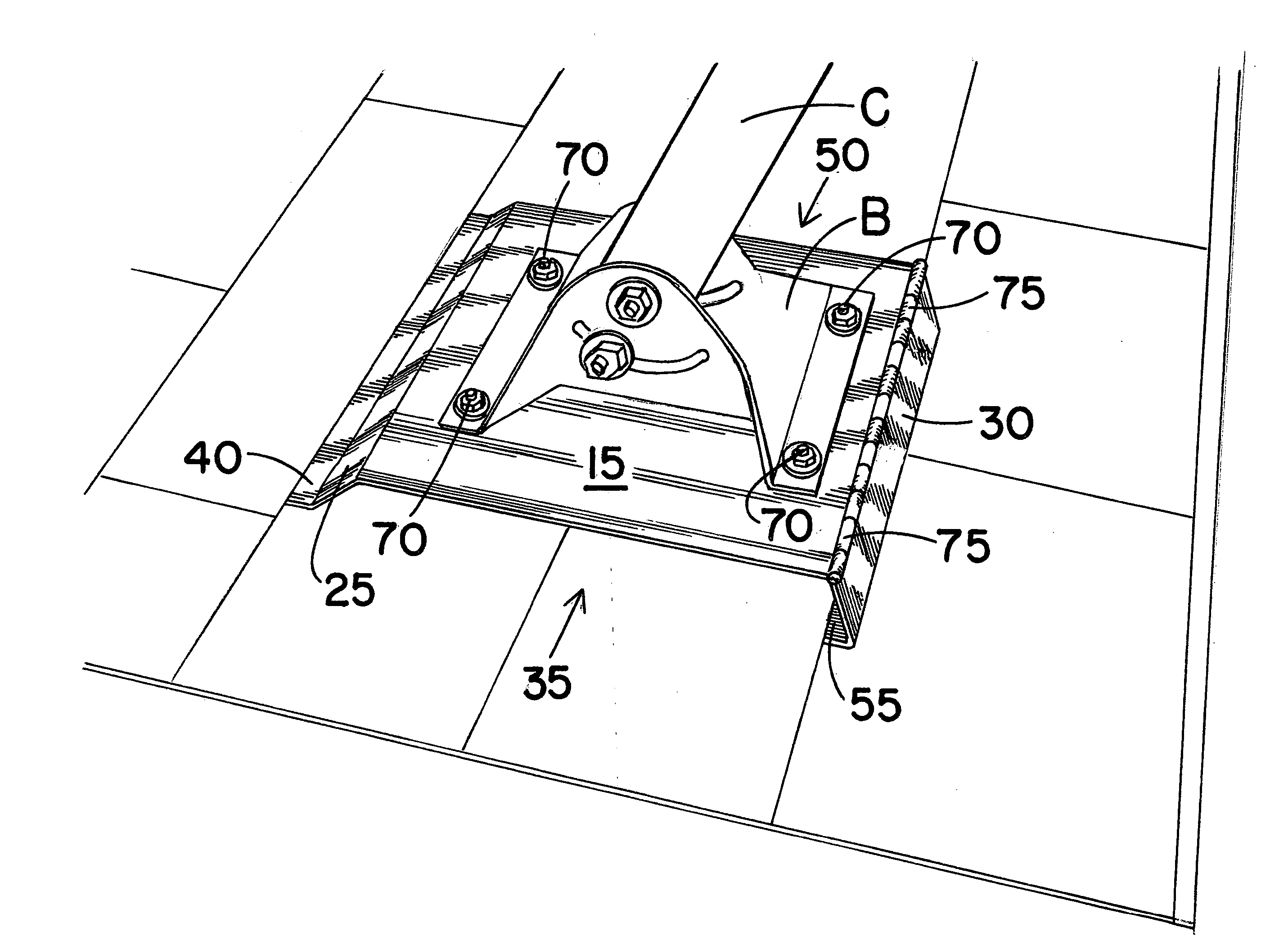 Blind fastener satellite dish mounting device