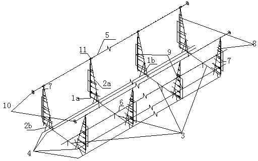 Steel bar binding and corrugated pipe locating device for precasting box girder