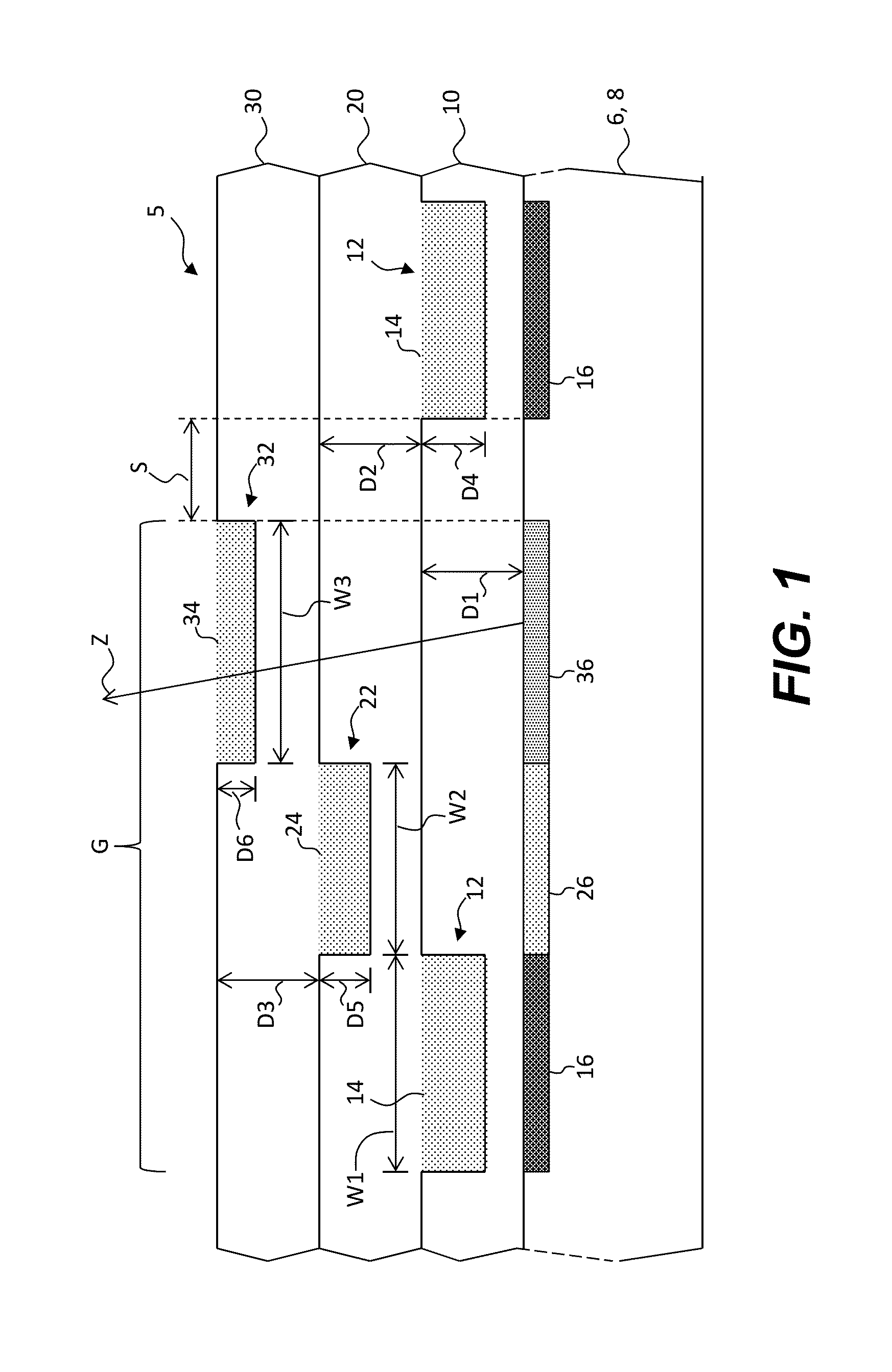 Filled large-format imprinted structure