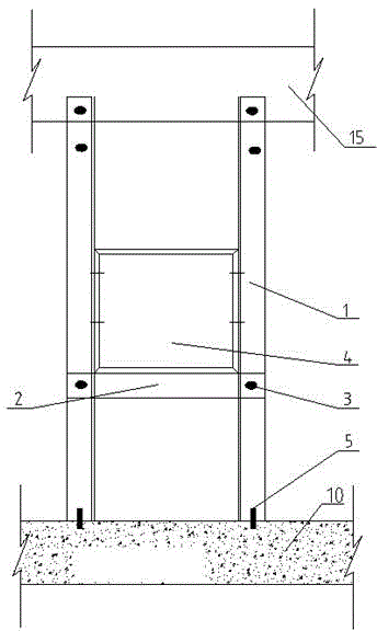 Earlier direct mounting method for concealed distribution box of filler wall