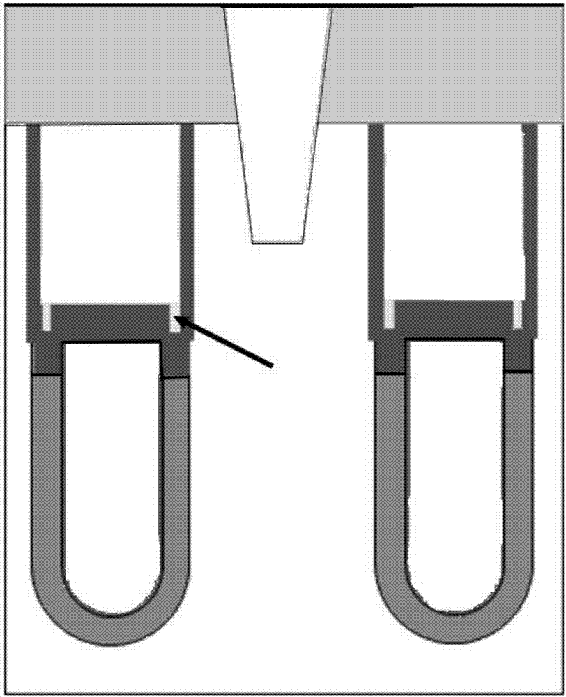 Process method of trench type dual-layer-gate MOS dielectric layer