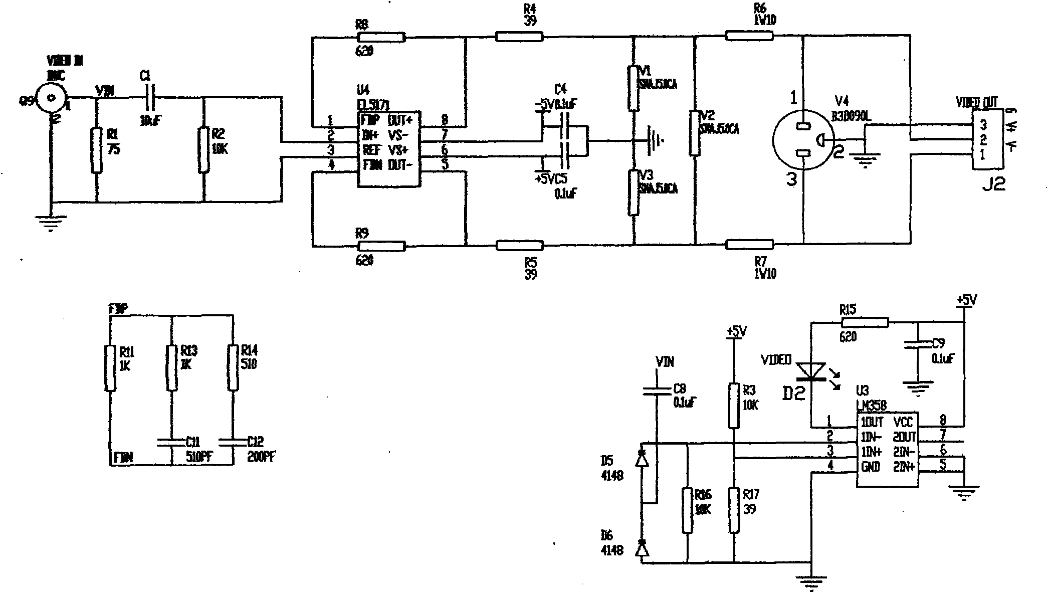 Self-adaptive video twisted-pair wire transmitter