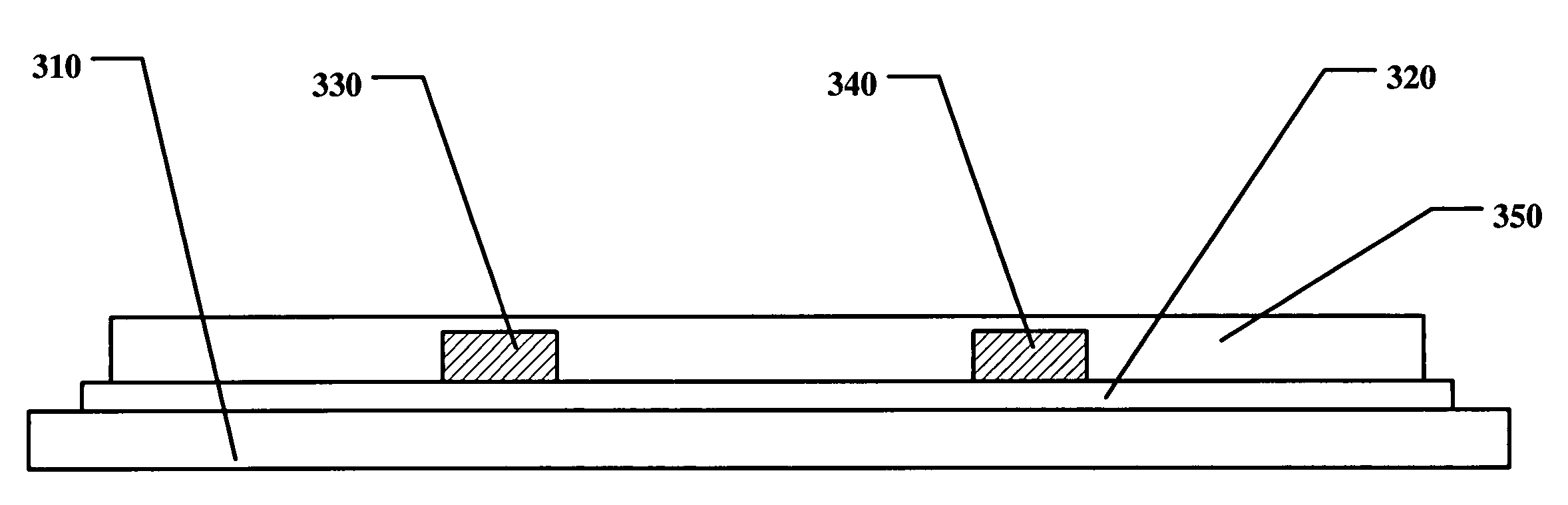 Method for providing electrical crossover in laminated structure