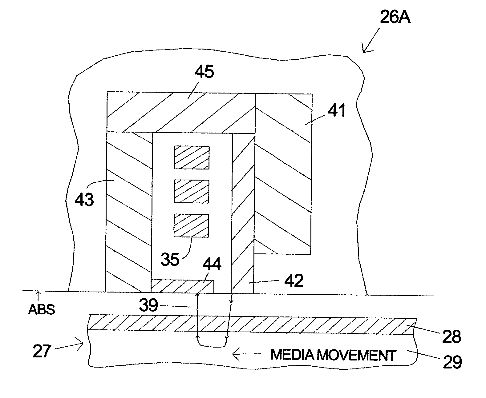 Magnetic transducer for perpendicular magnetic recording with single pole write head with trailing shield