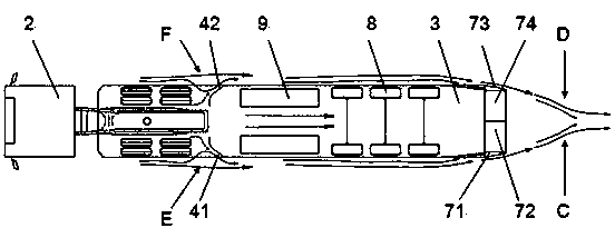 An air guiding device applied to a van trailer