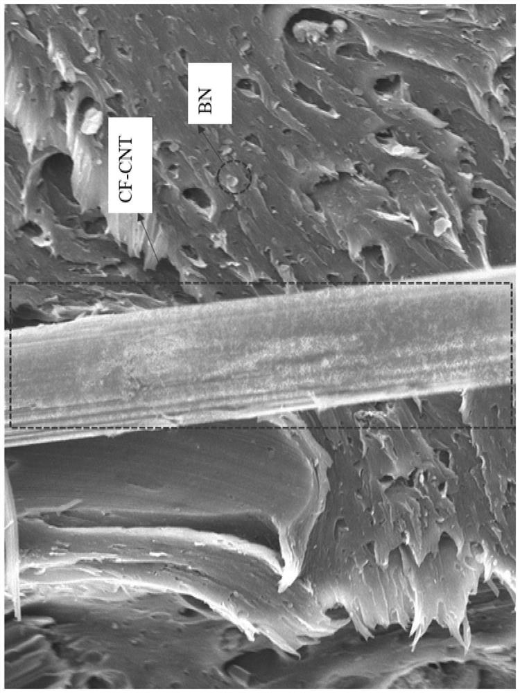 Nano-regulation-based multi-scale insulating and heat-conducting PC composite material and preparation method thereof