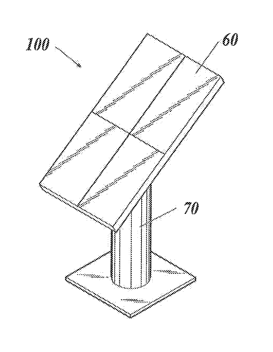 Reflective panel for solar power generation