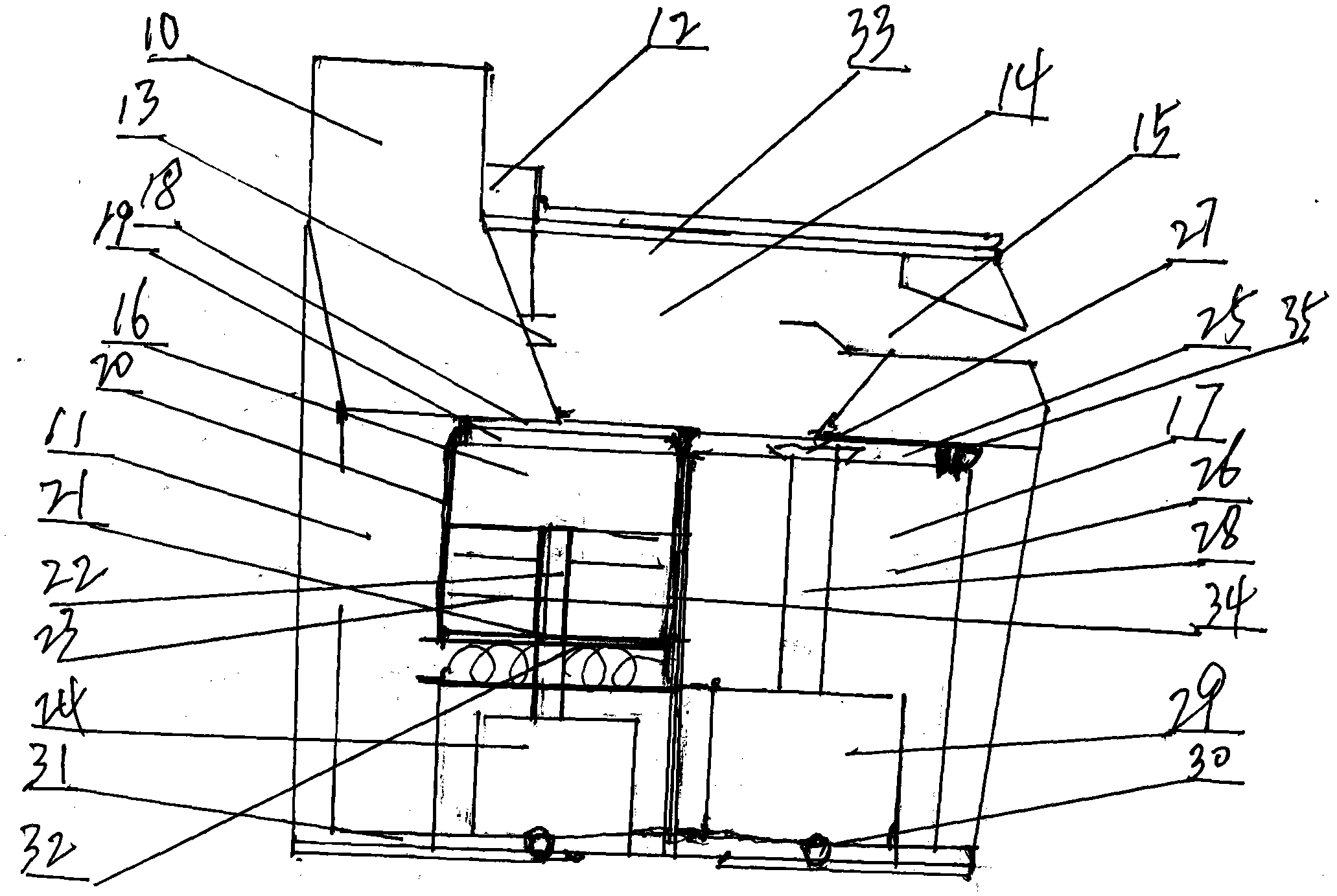 Simple manual pedestal pan capable of separating excrement from urine, cleaning and drying hip and collecting excrement and urine