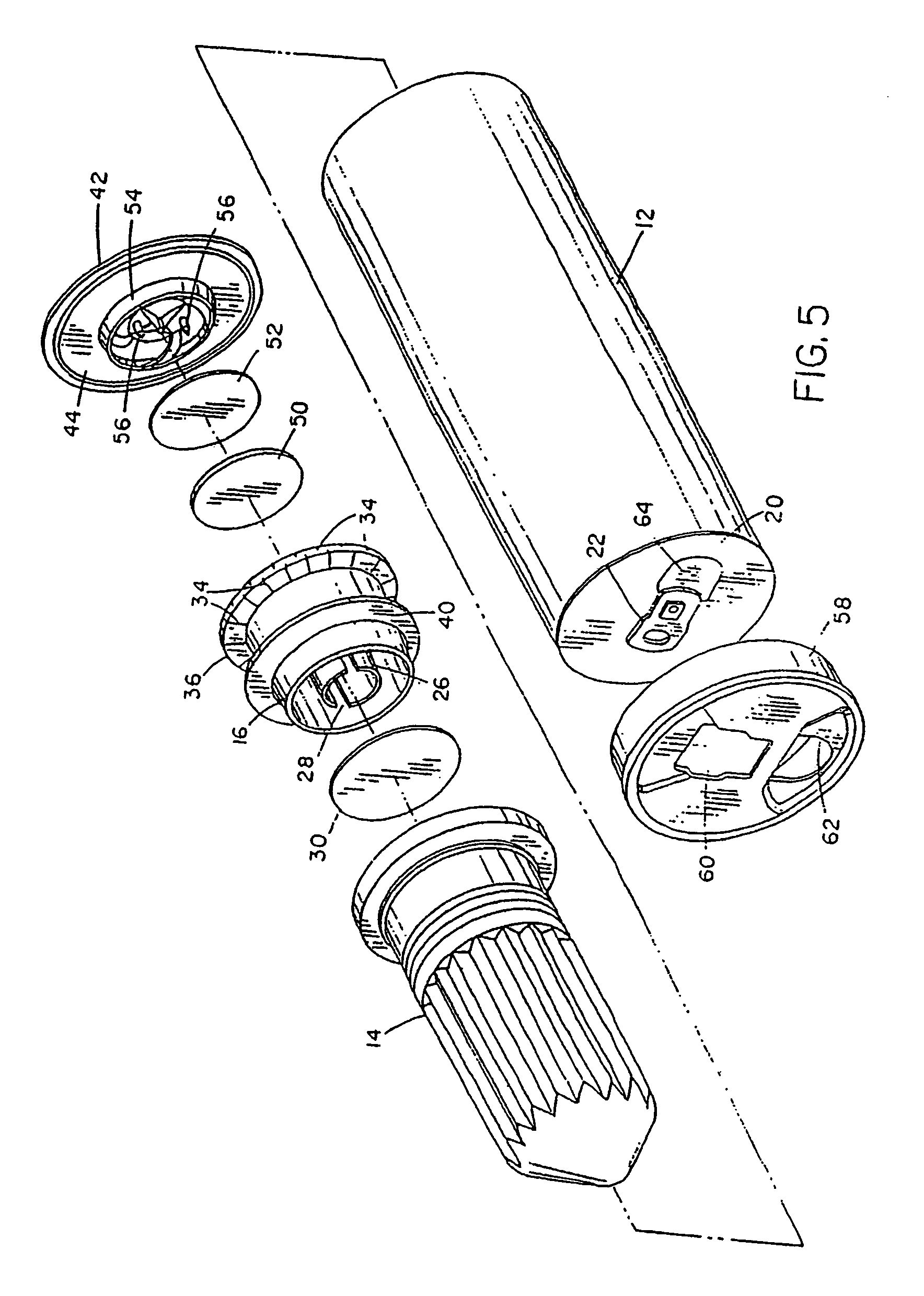 Container with integral module for heating or cooling the contents