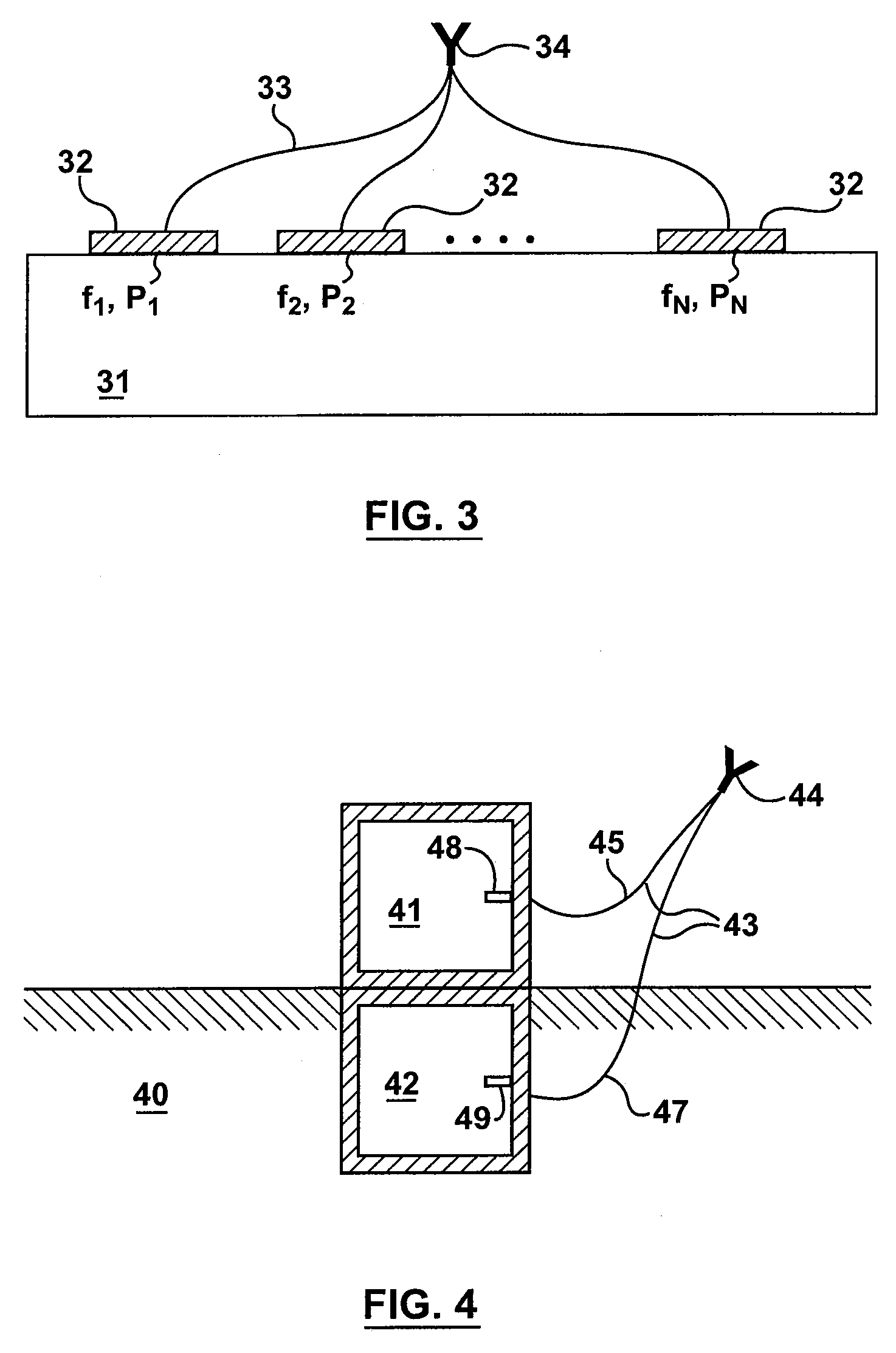 Sensing system based on multiple resonant electromagnetic cavities