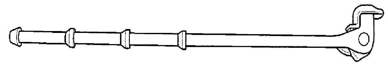 Lashing bar made of a composite material and method of manufacturing same