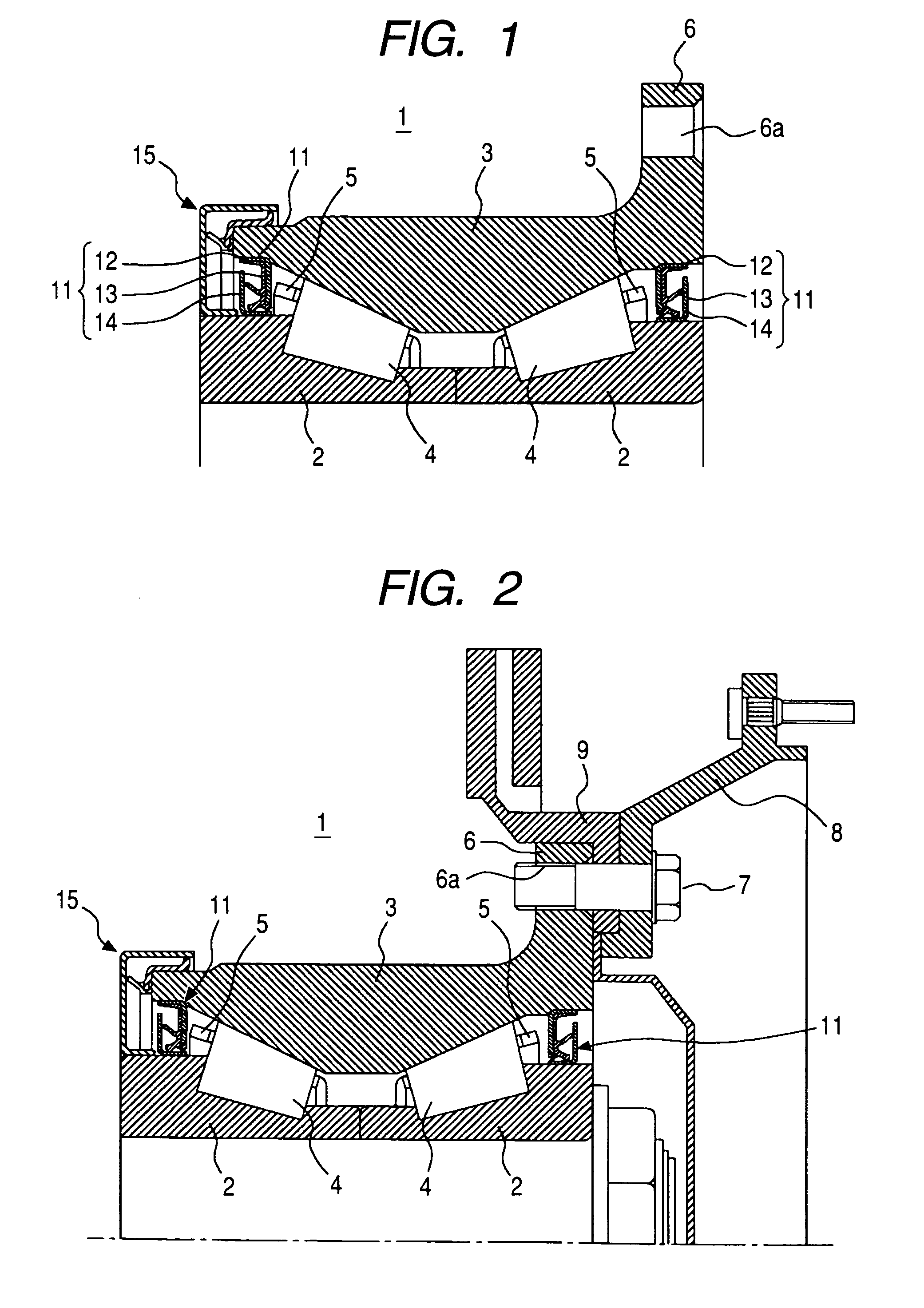 Bearing apparatus for axle