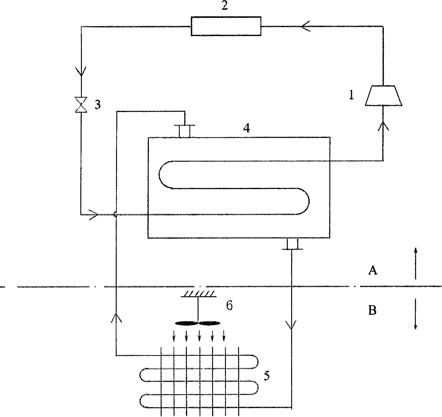 Temp lowering device for deep mine