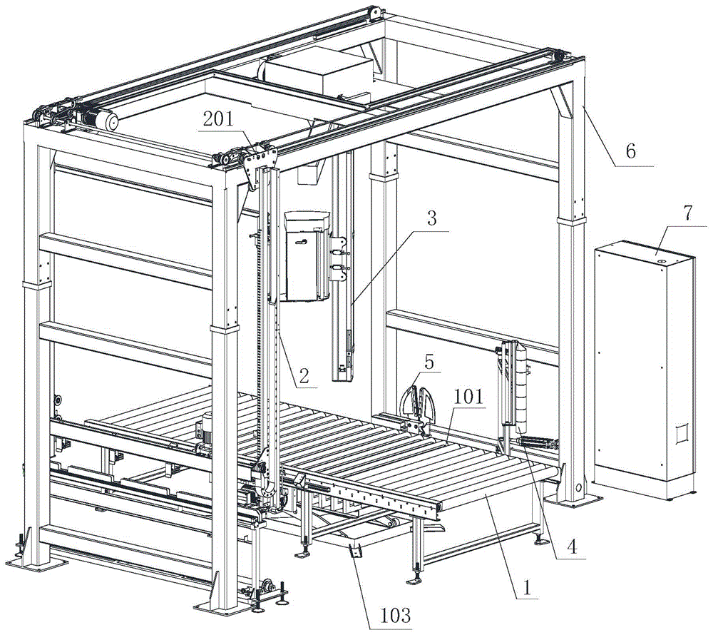 Gantry wrapping machine with jacking platform