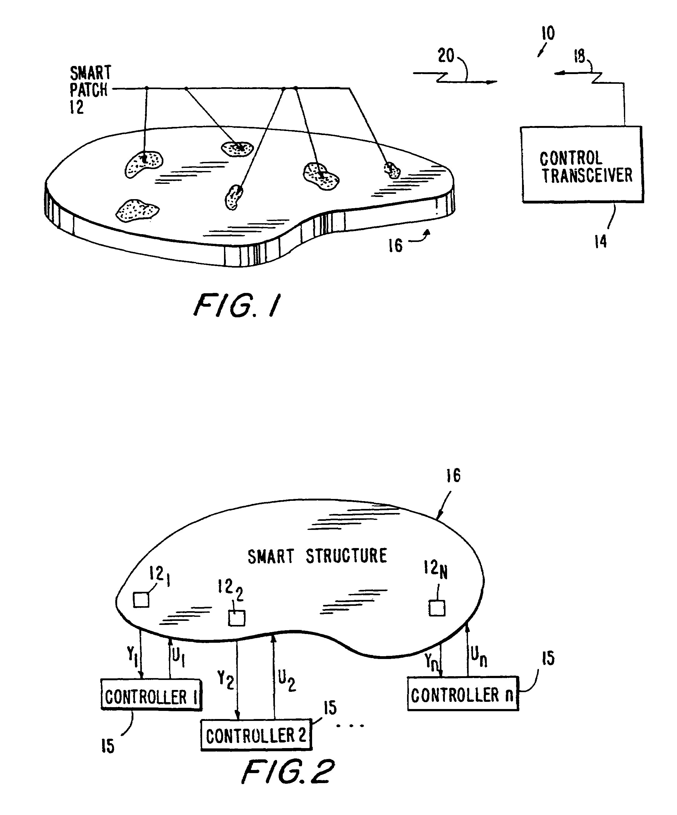 Integrated micro-strip antenna apparatus and a system utilizing the same for wireless communications for sensing and actuation purposes