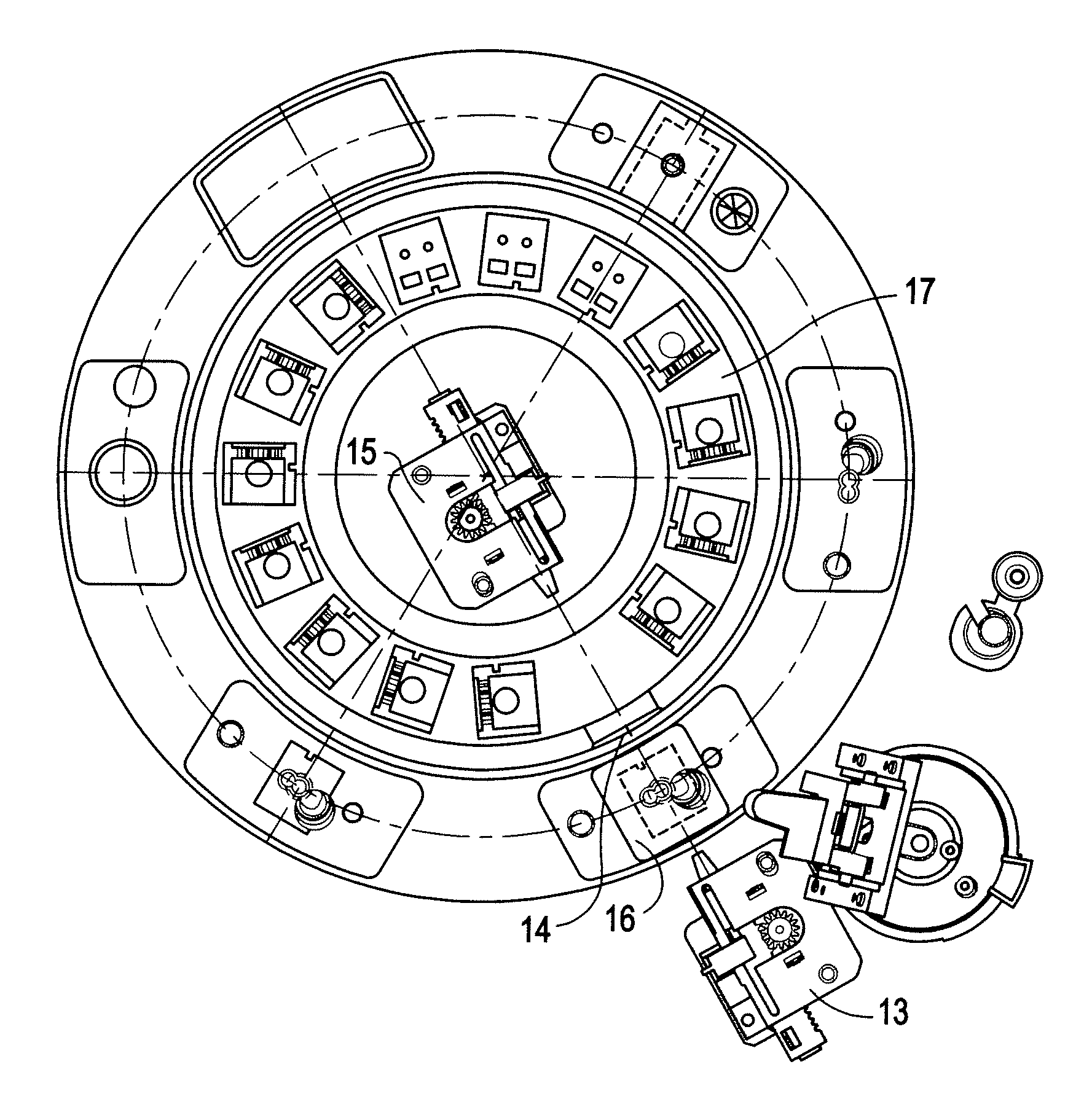 Analyzer having removable holders or a centrifuge