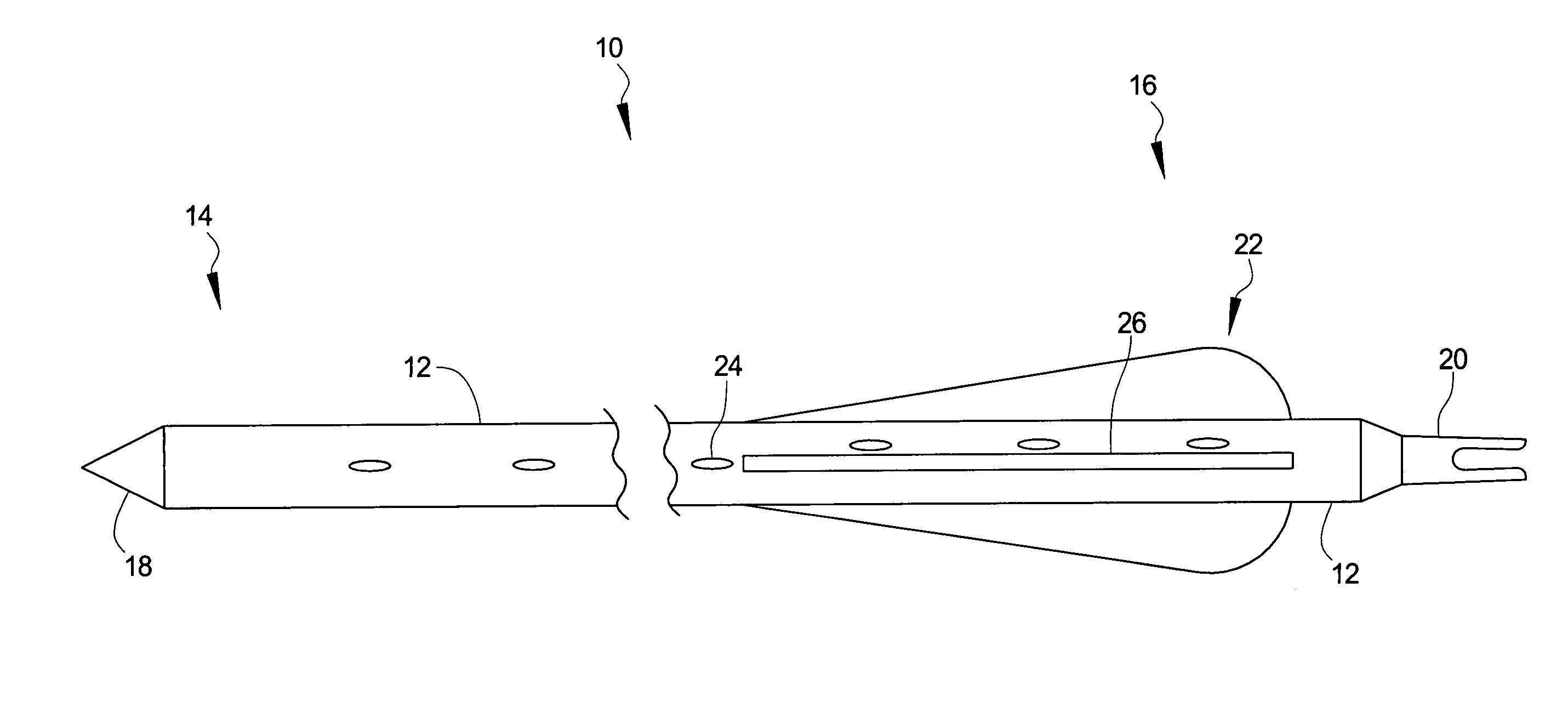 Hunting projectile for channeling blood out of wild game