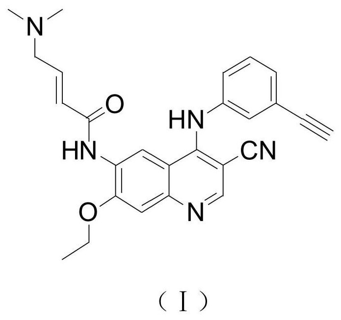 A kind of preparation method of EGFR molecular targeted anti-tumor drug