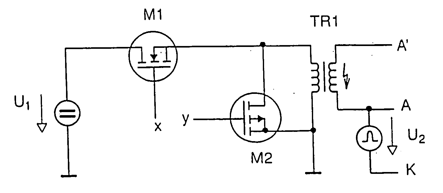 Dielectric barrier discharge lamp and method and circuit for igniting and operating said lamp