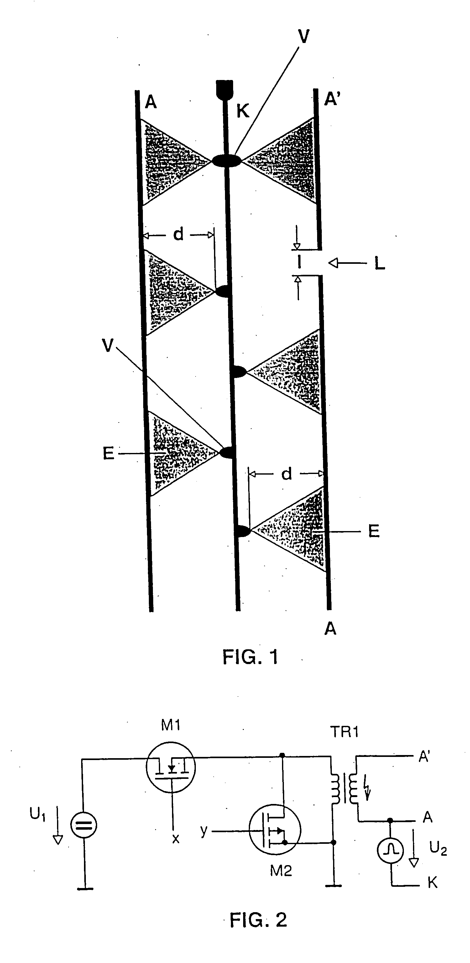 Dielectric barrier discharge lamp and method and circuit for igniting and operating said lamp