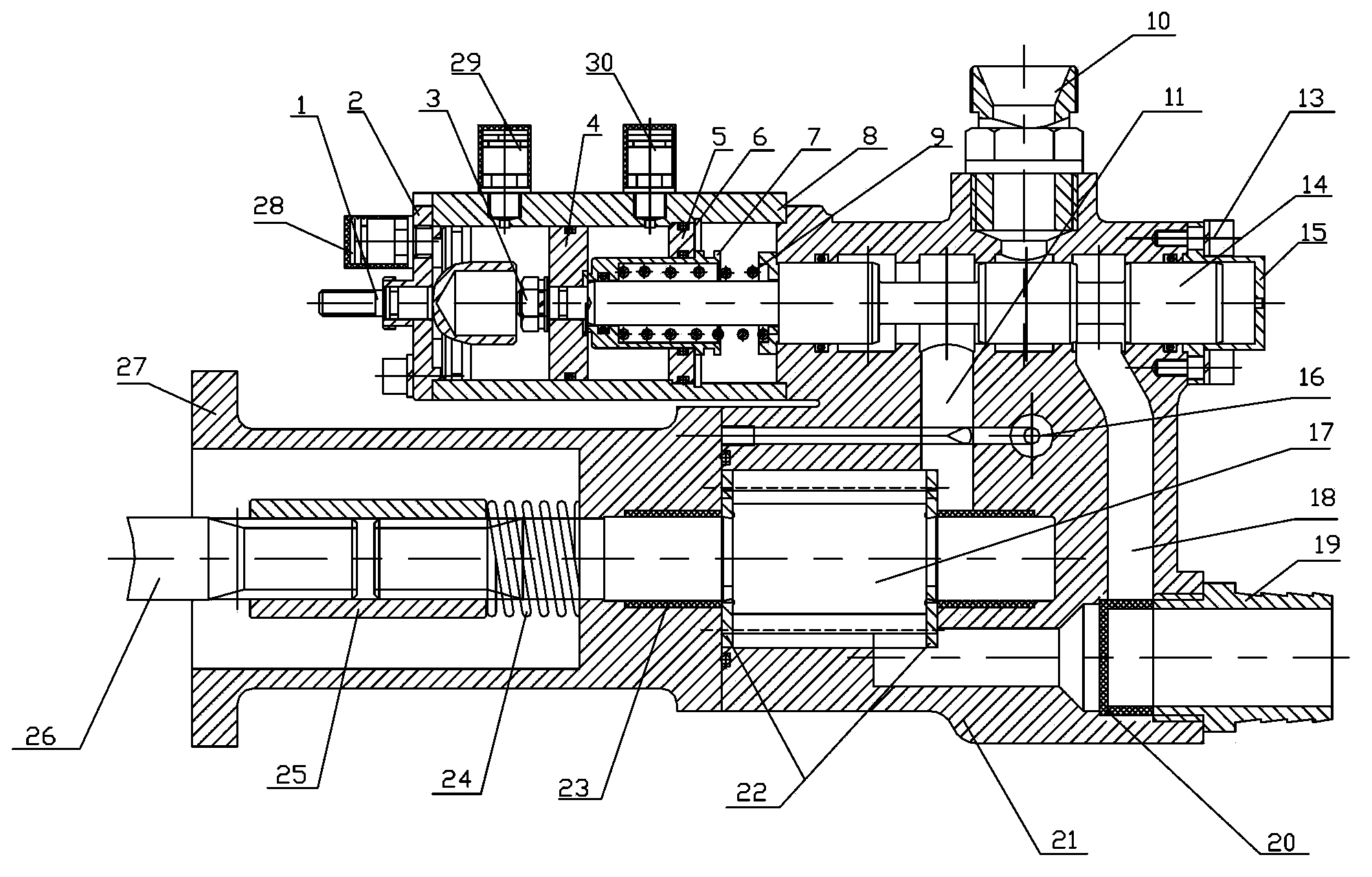 Engineering vehicle hydraulic pump valve integrated system