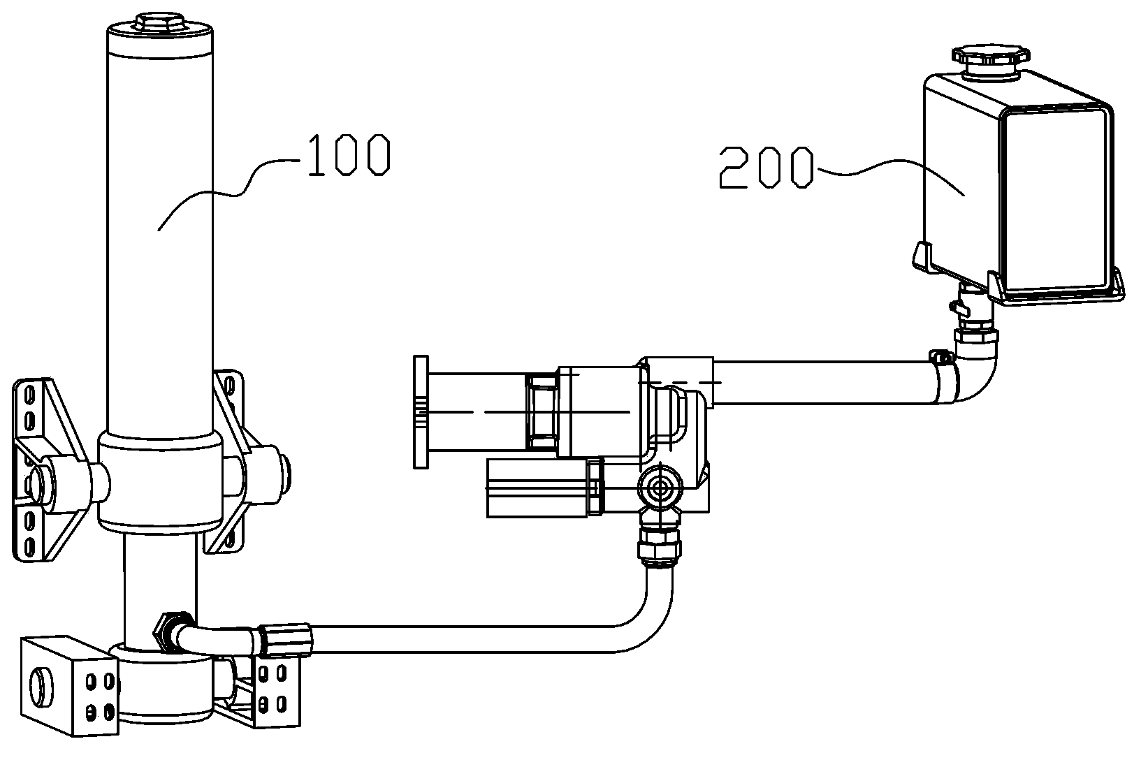 Engineering vehicle hydraulic pump valve integrated system