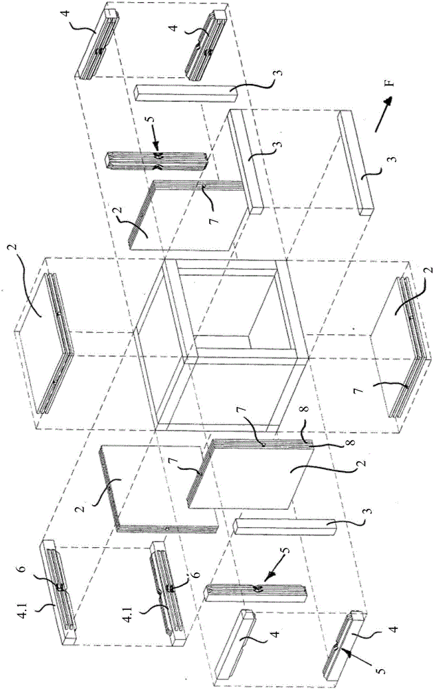 Piece of display furniture for displaying goods