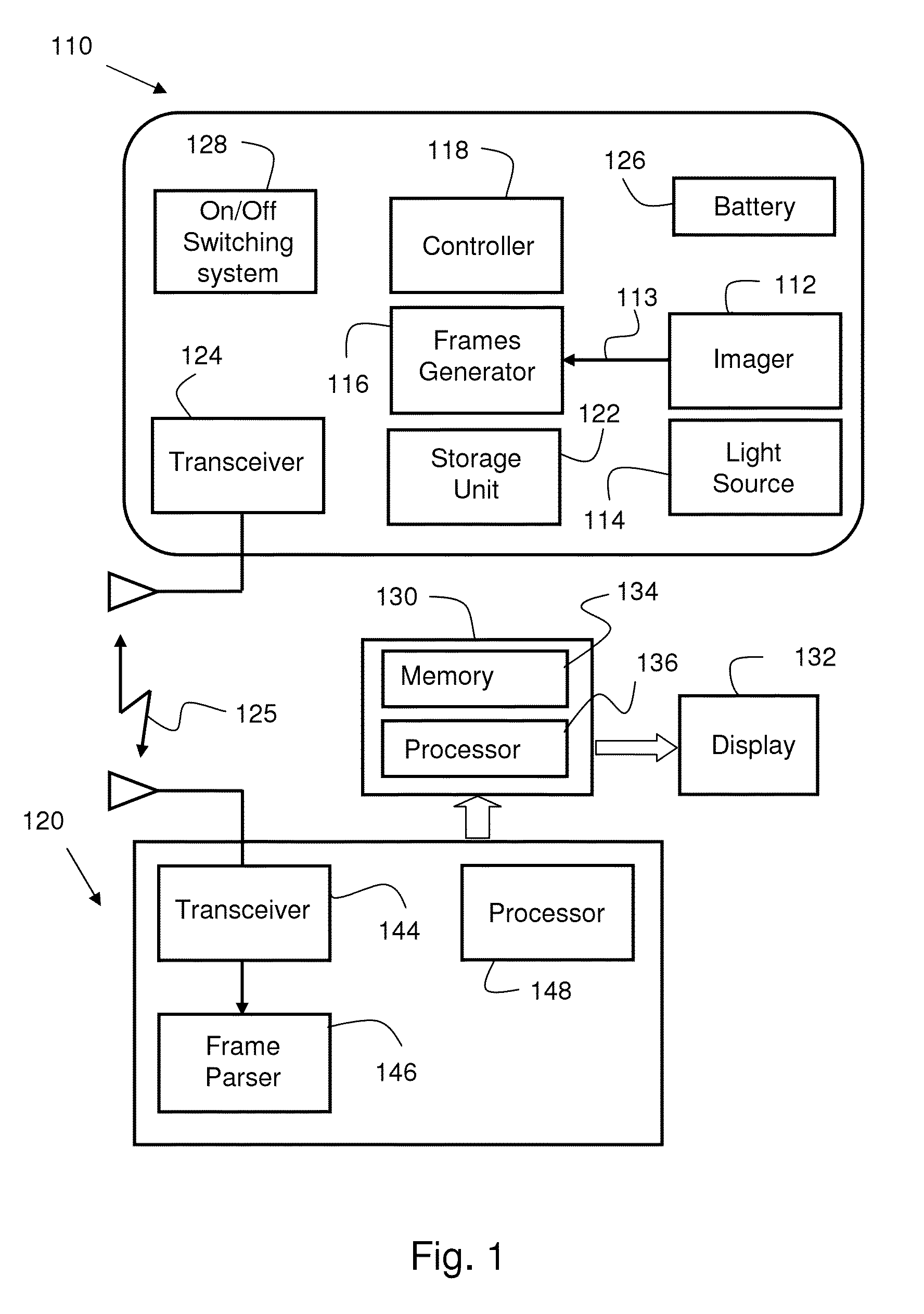 Wearable antenna assembly for an in-VIVO device