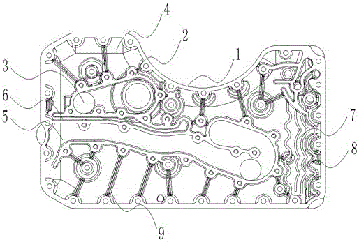 Oil chamber cover for parallel connection of hydrodynamic retarder