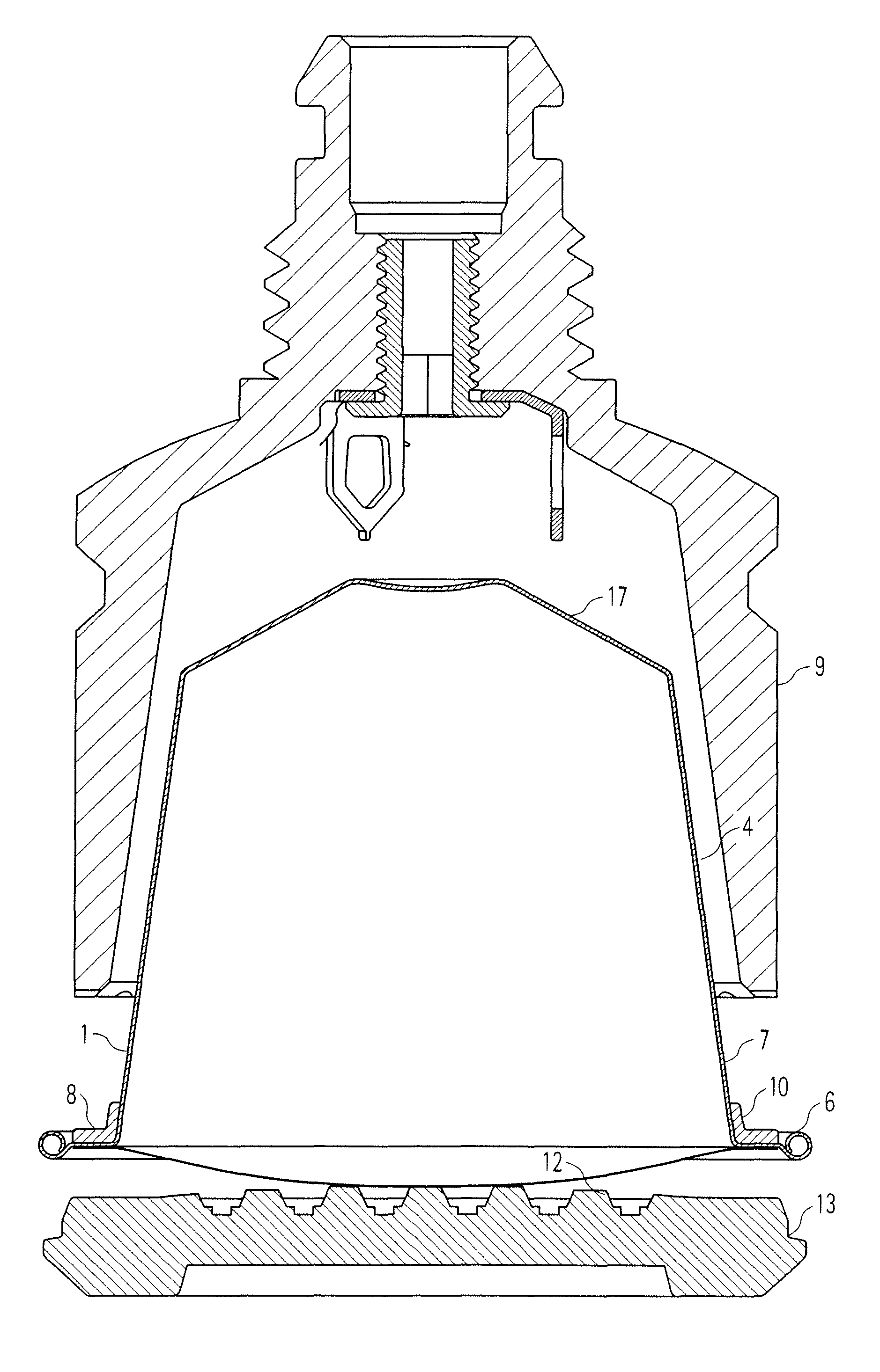 Capsule with outer sealing material pressurized by fluid and method and system for using same