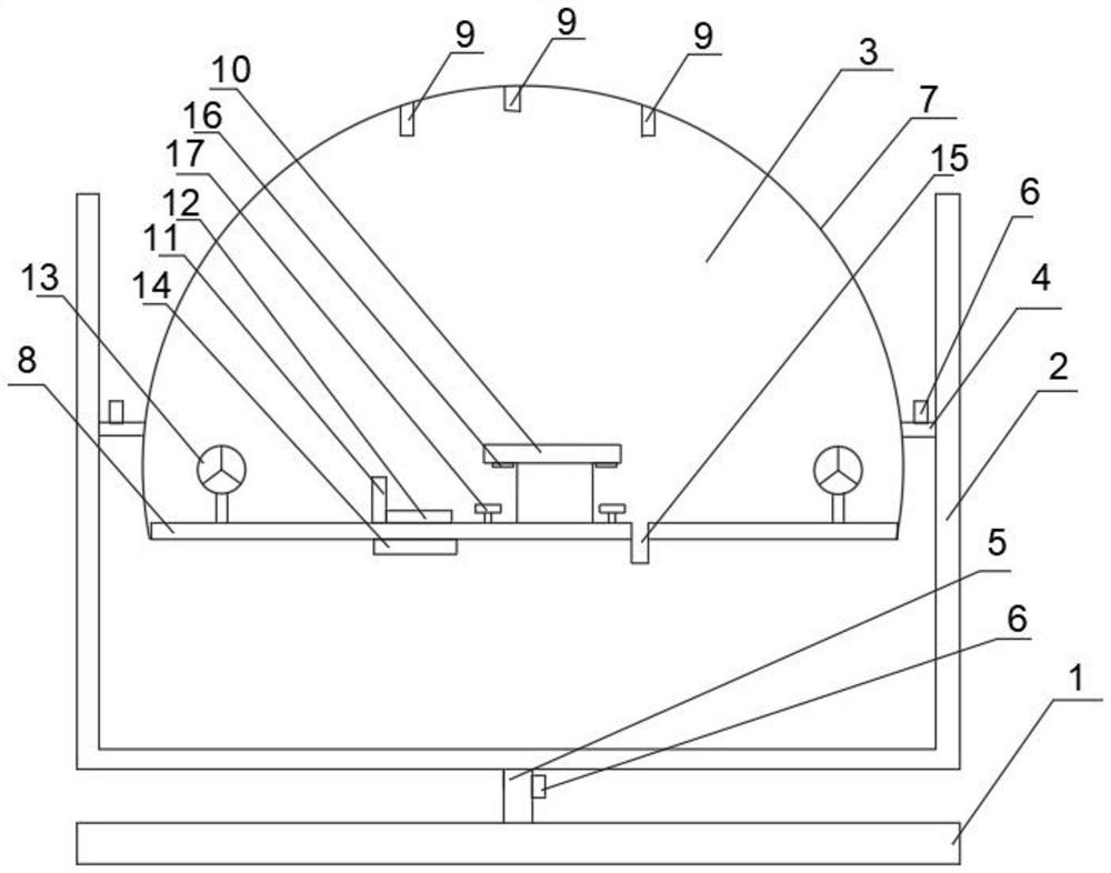 Inclined heating type semiconductor type gas sensor testing device and method