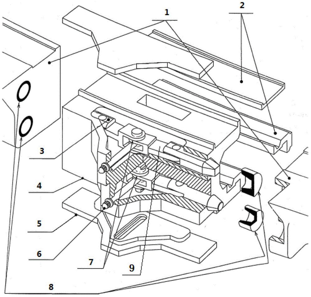 Detachable track connecting mechanism applied to nuclear fusion device