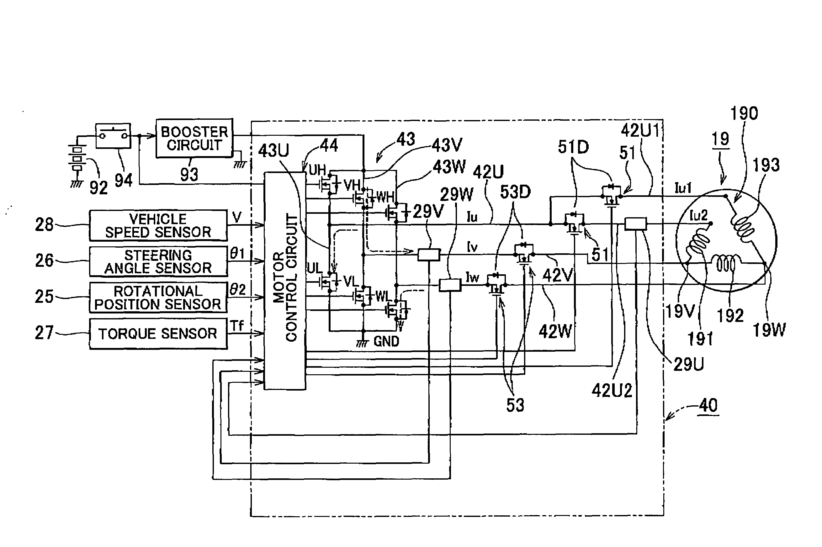 Motor circuit and electric power steering apparatus