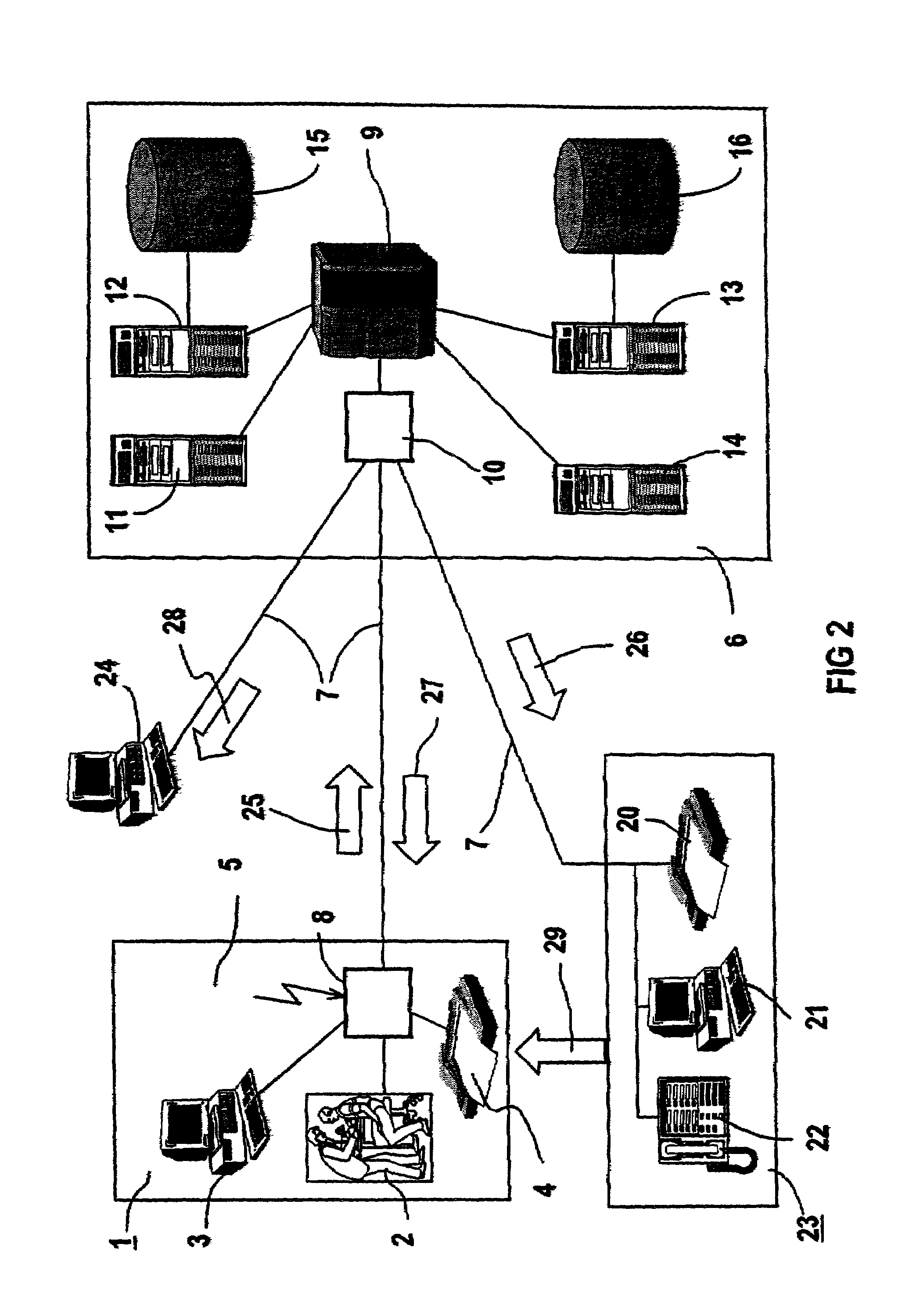 Method and system for monitoring the course of therapy of a patient being therapeutically treated