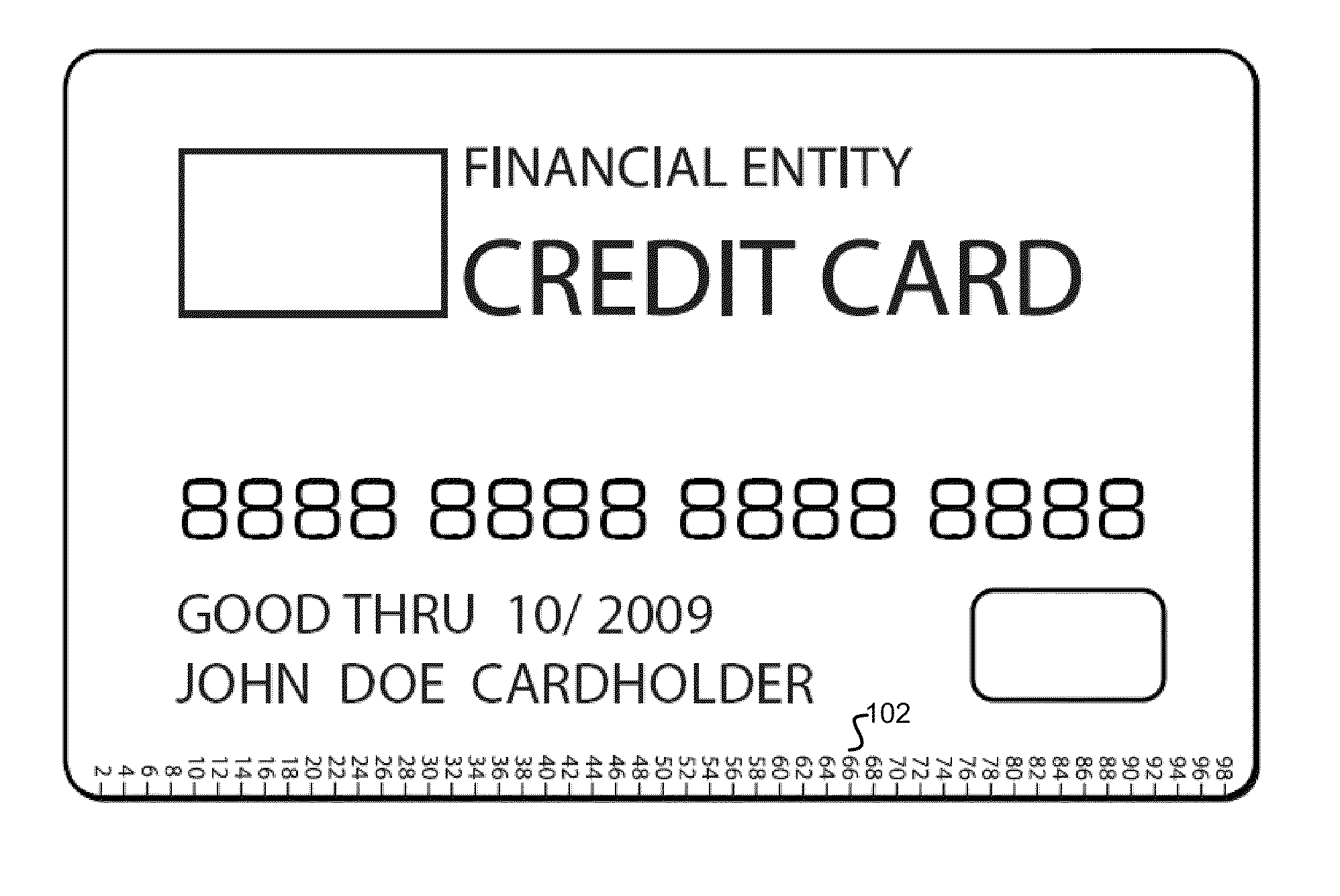 Transaction card with three-dimensional tipping guide