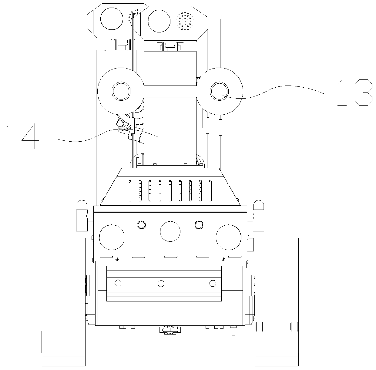 Cooperative scouting and fire-extinguishing method for cluster type fire-fighting robots