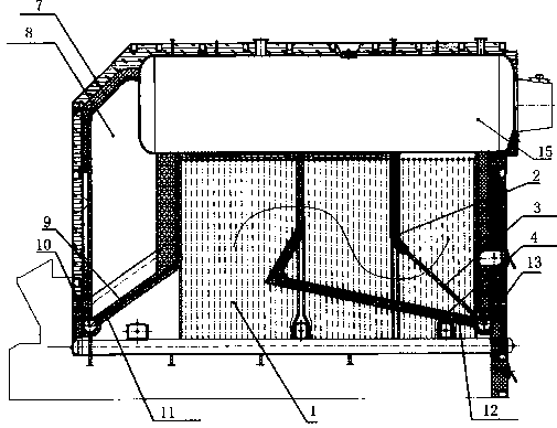 Horizontal water boiler with ash holes