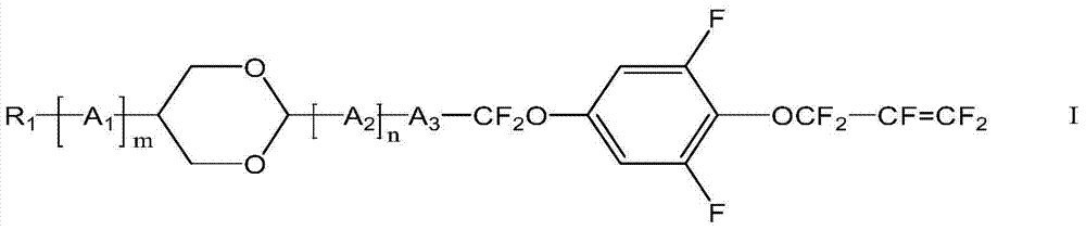 Liquid crystal composition containing compound with dioxygen heterocyclic structure and application of liquid crystal composition