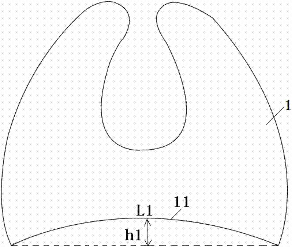 Bib with three-dimensional convex surface and its manufacturing process