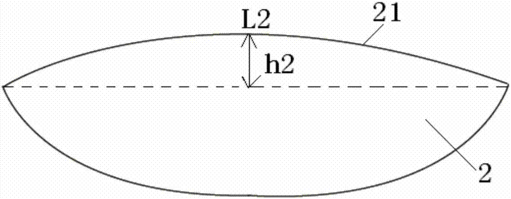 Bib with three-dimensional convex surface and its manufacturing process