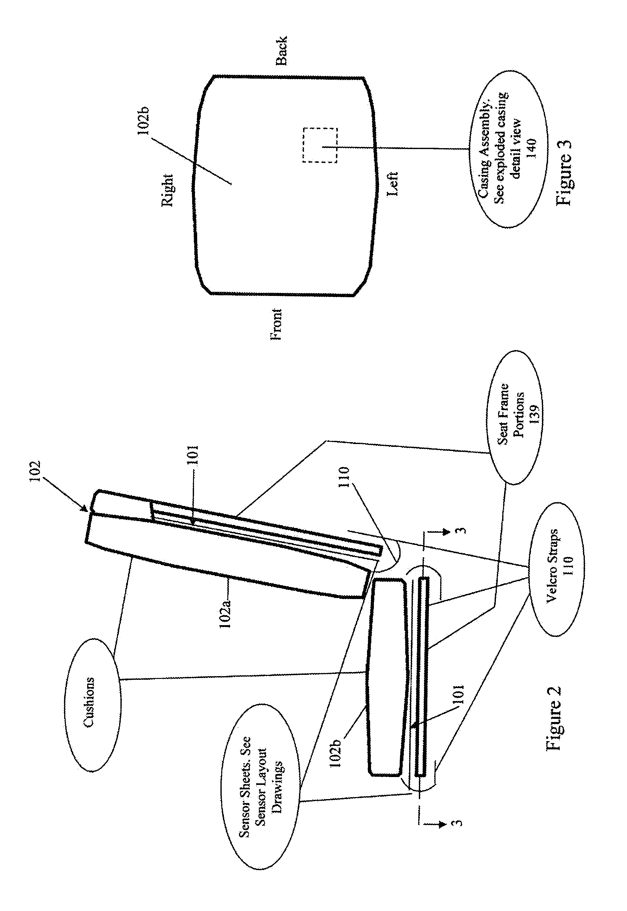 Providing information related to the posture mode of a user applying pressure to a seat component