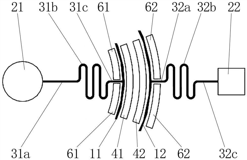 Double-ring micromechanical gyroscope structure with wide range and high precision