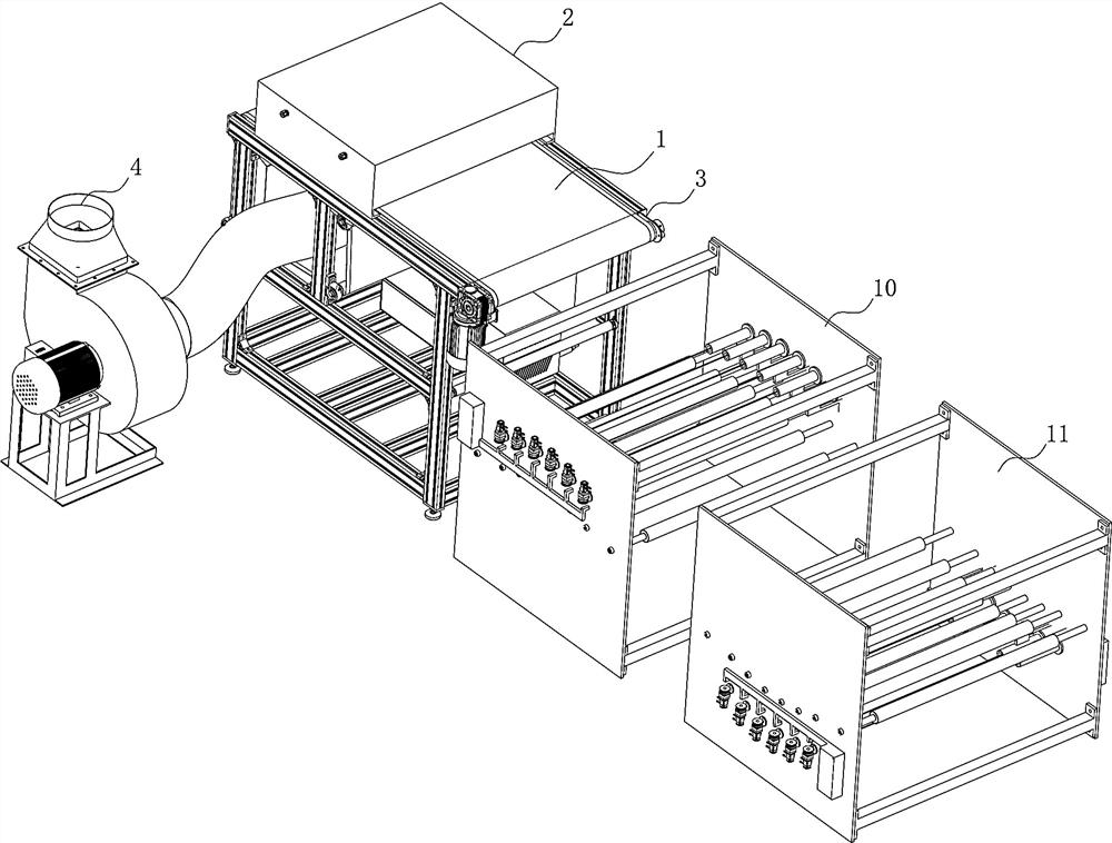 Electrostatic electret loading device for melt-blown cloth