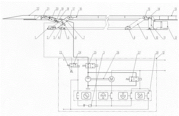 Bottom-groove single-cylinder flexible lifting mechanism of automobile body alignment machine