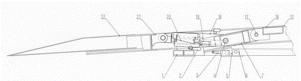 Bottom-groove single-cylinder flexible lifting mechanism of automobile body alignment machine