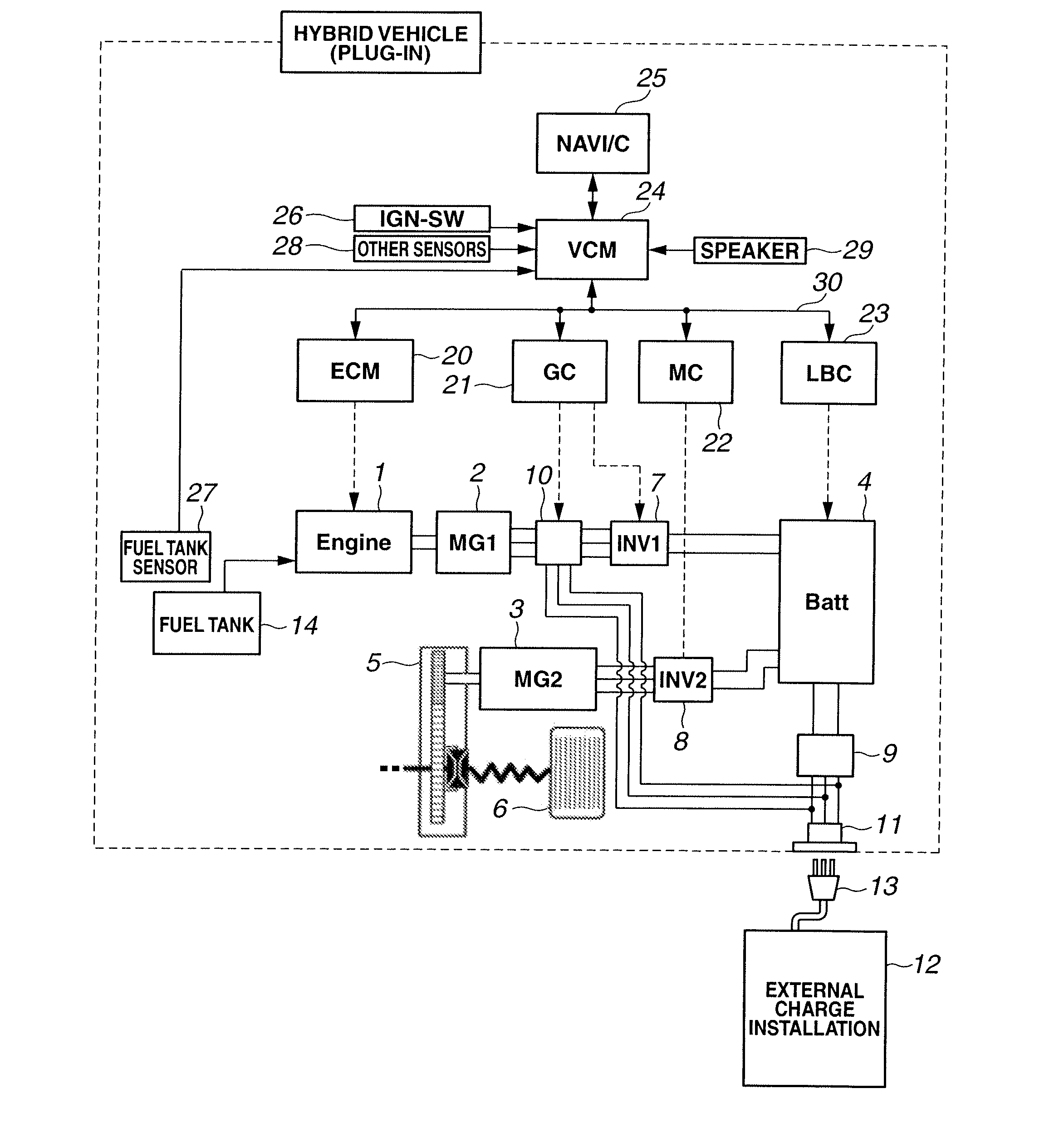 Hybrid vehicle control apparatus and control method