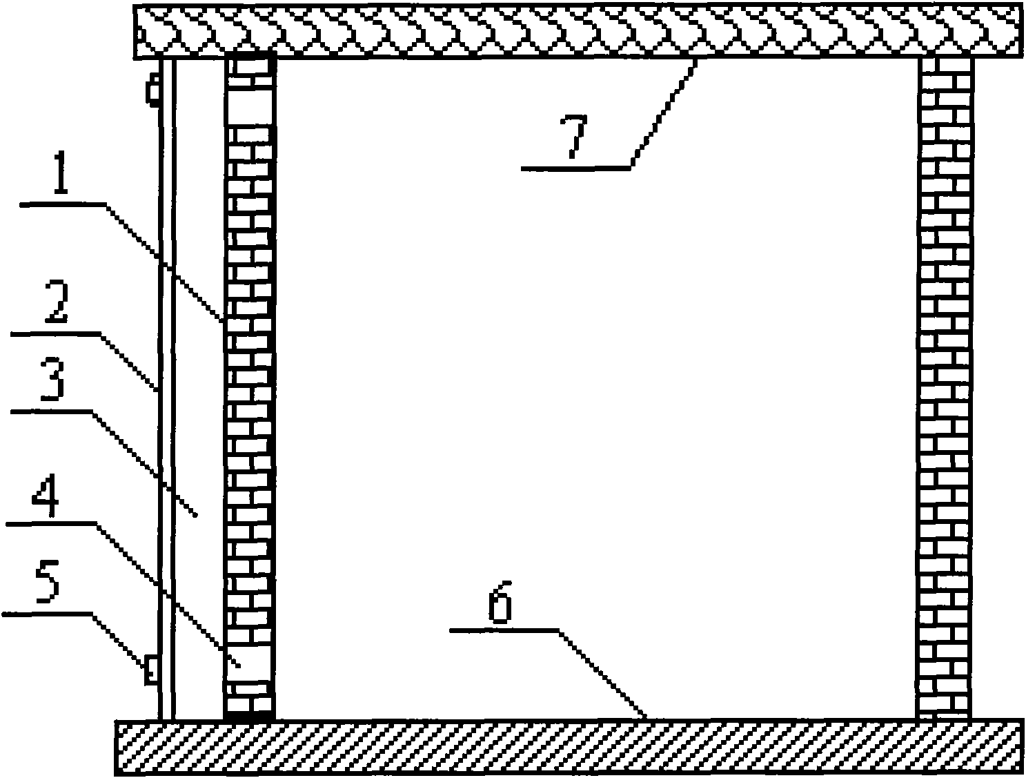 Heat collecting and accumulating wall type passive solar house